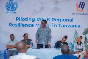 Hon. George Fuime offering his remarks during the launch